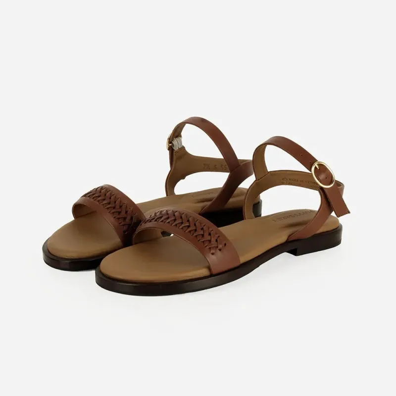 The Bohème Sandal Hazelnut made by Poppy Barley