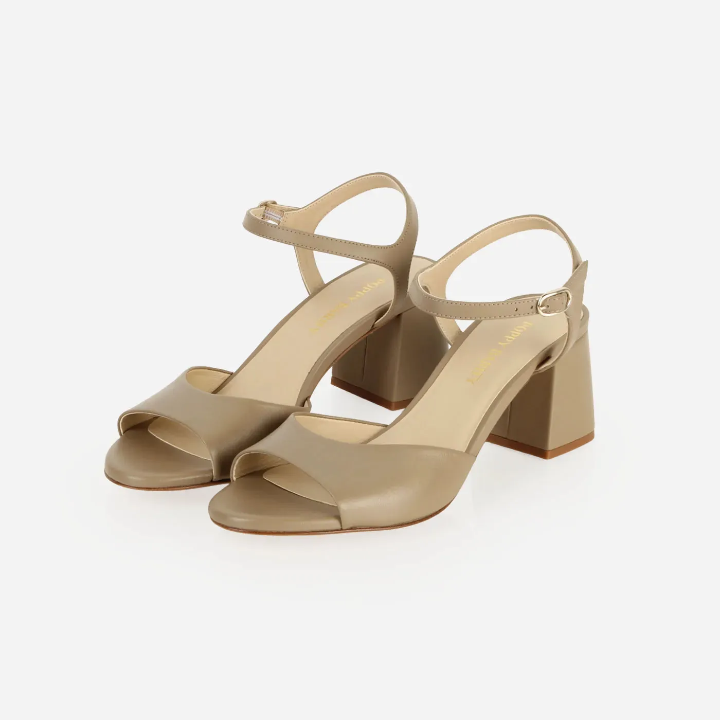 The Mila Heeled Sandal Halva sold by Poppy Barley
