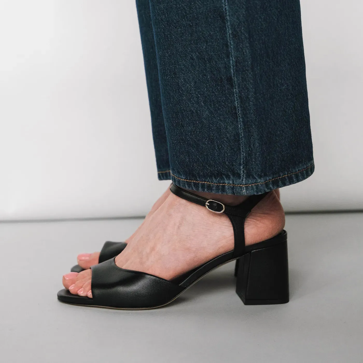 The Mila Heeled Sandal Black sold by Poppy Barley product image thumbnail 3