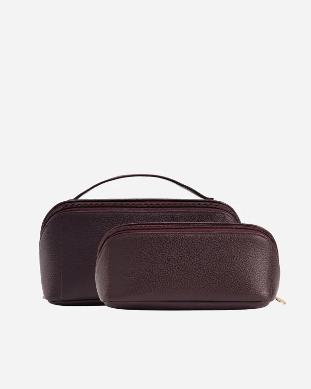The Cosmetic Case Set Plum made by Poppy Barley