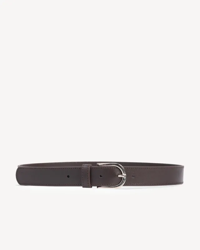 The Accent Belt Cocoa Plum and Silver made by Poppy Barley