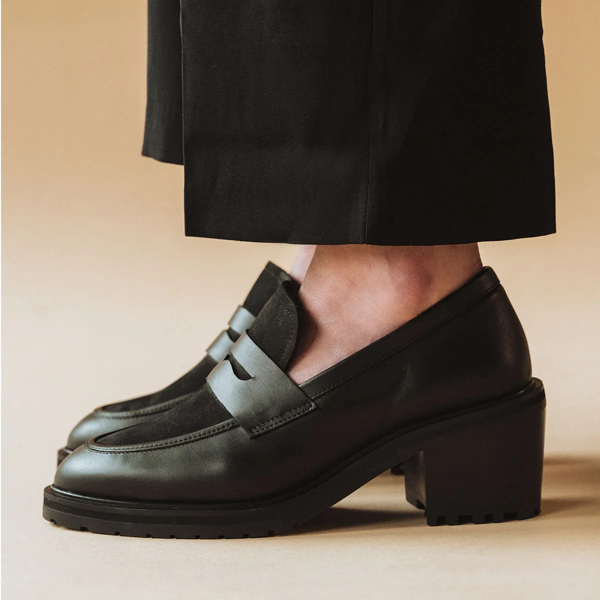 The Verona Heeled Loafer Black sold by Poppy Barley product image thumbnail 2