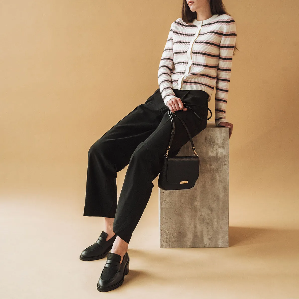 The Verona Heeled Loafer Black sold by Poppy Barley product image thumbnail 4