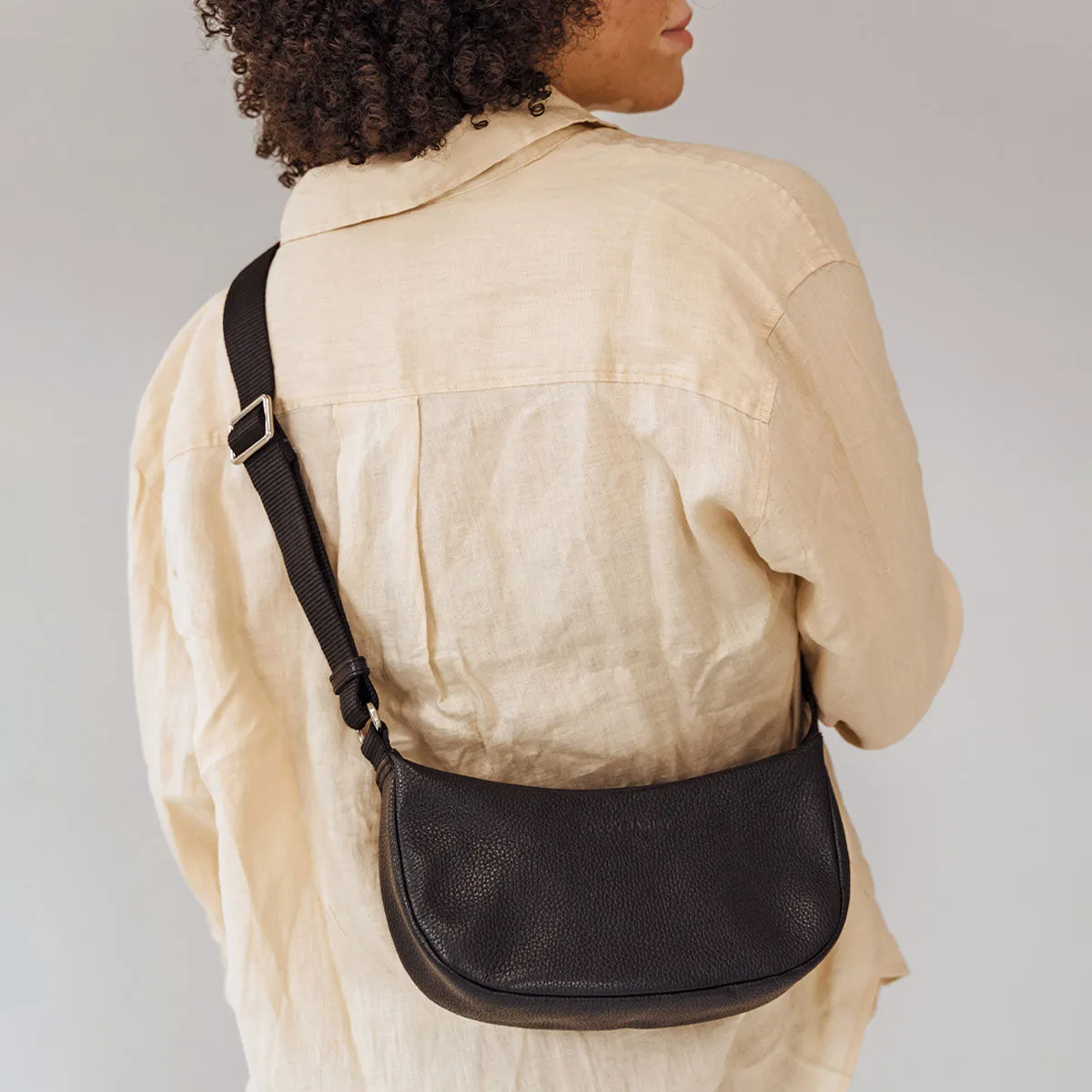 The Slouchy Crossbody Bag Black Pebble sold by Poppy Barley product image thumbnail 2
