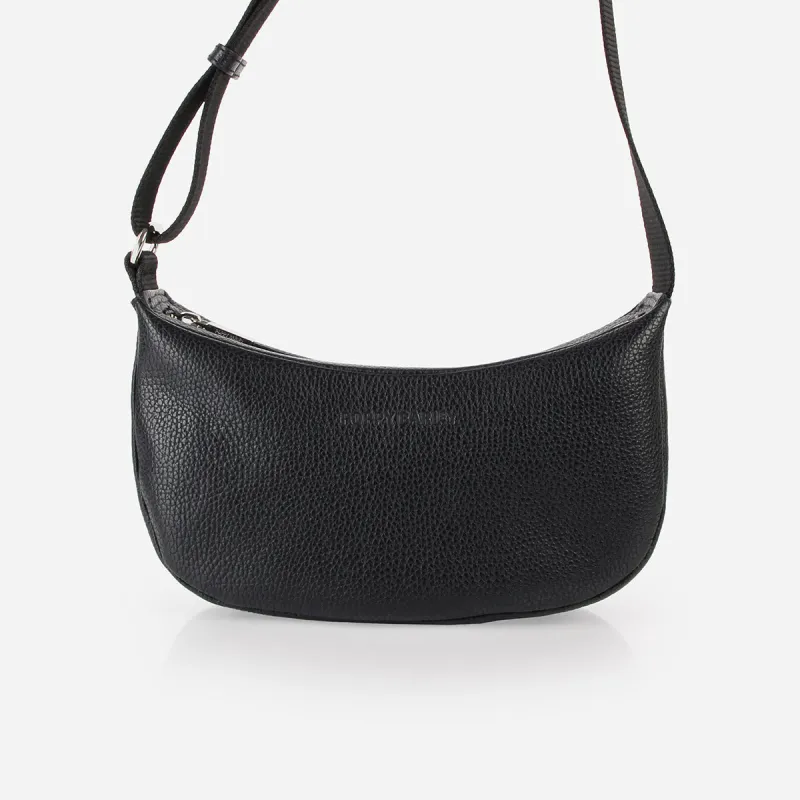 The Slouchy Crossbody Bag Black Pebble sold by Poppy Barley