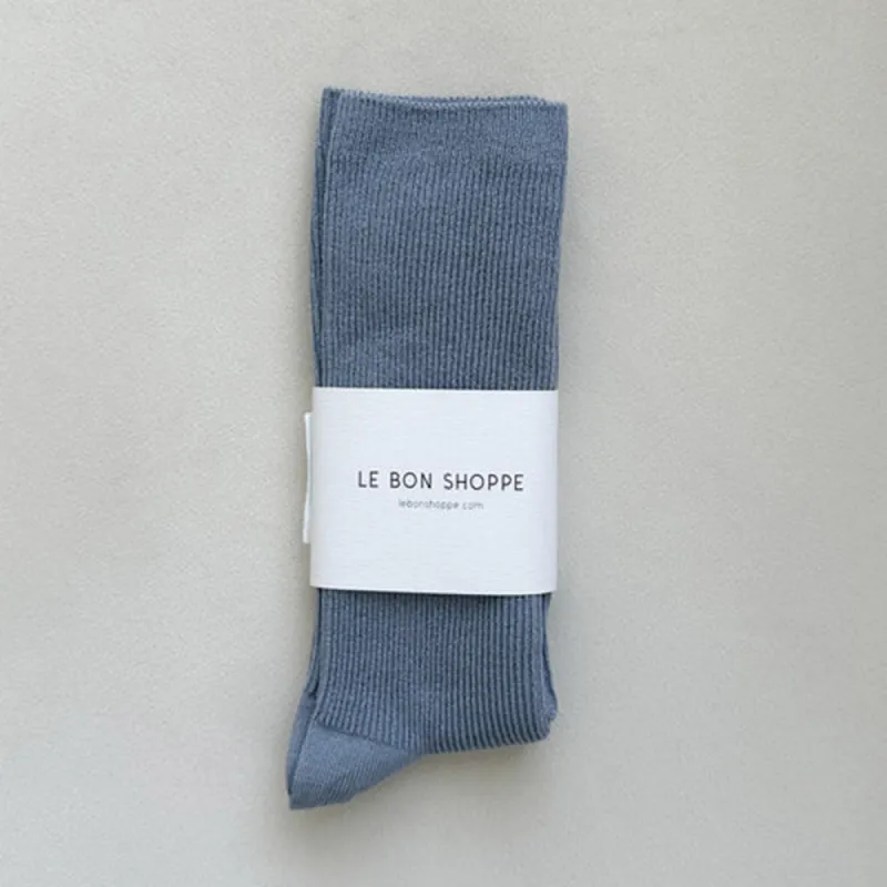 Le Bon Shoppe Trouser Socks Blue Bell sold by Poppy Barley