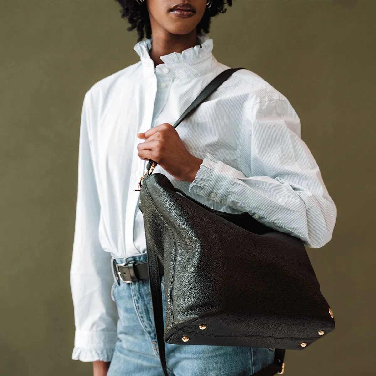 The Weekend Tote Black Pebble sold by Poppy Barley product image thumbnail 2