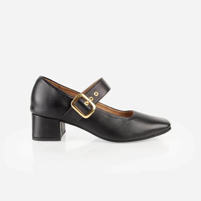 The Buckle-Up Mary Jane Black sold by Poppy Barley