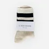 Le Bon Shoppe Her Varsity Socks Cream with Black sold by Poppy Barley