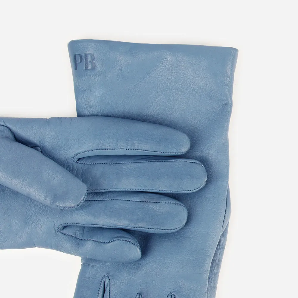 The Sleek Leather Glove Steel Blue sold by Poppy Barley product image thumbnail 4