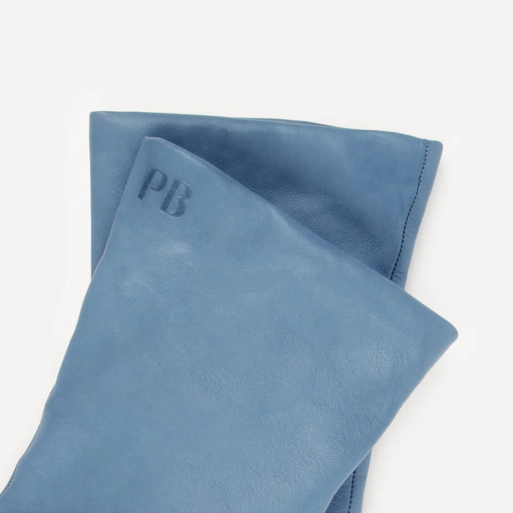 The Sleek Leather Glove Steel Blue sold by Poppy Barley product image thumbnail 3