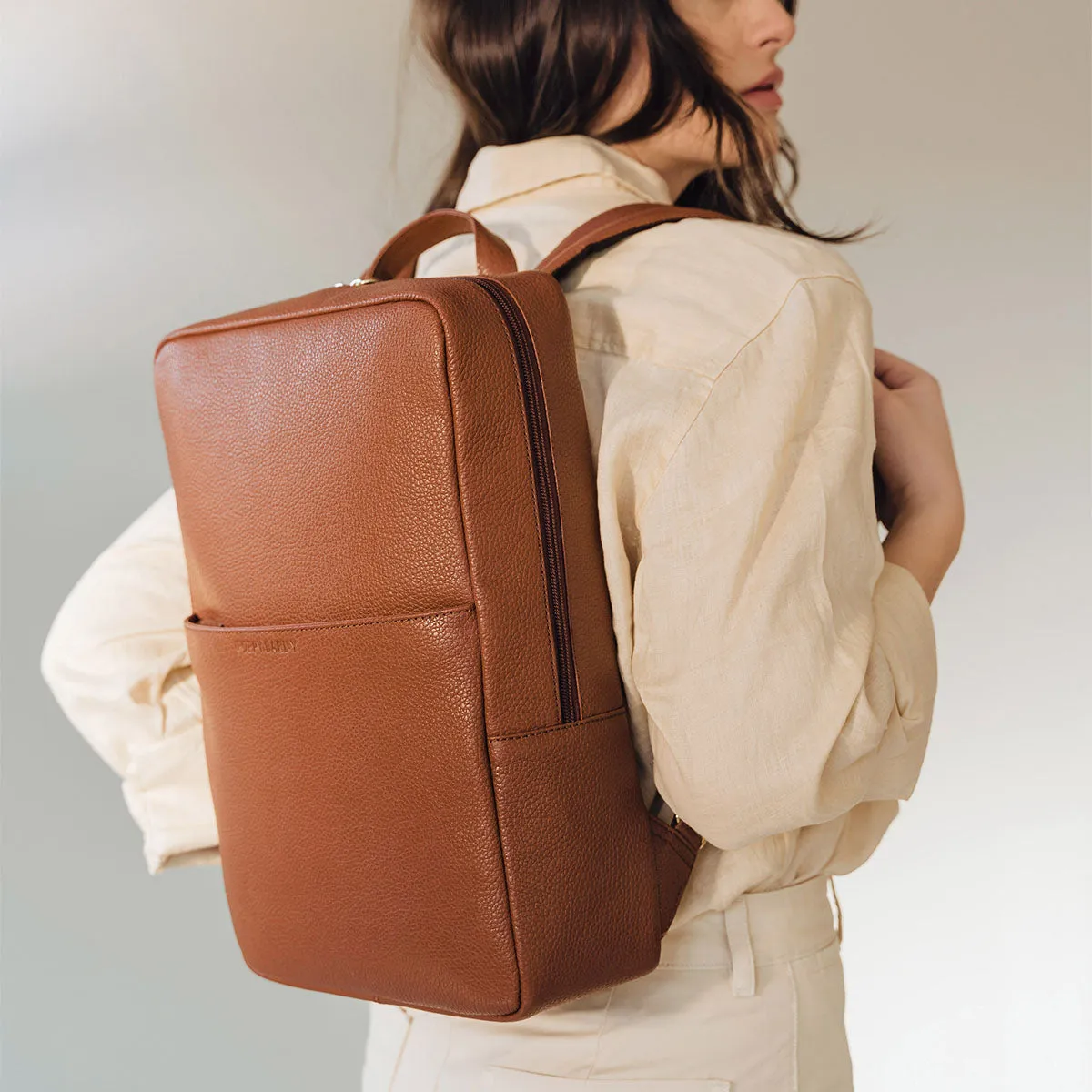 The Slim Backpack Hazelnut sold by Poppy Barley product image thumbnail 2