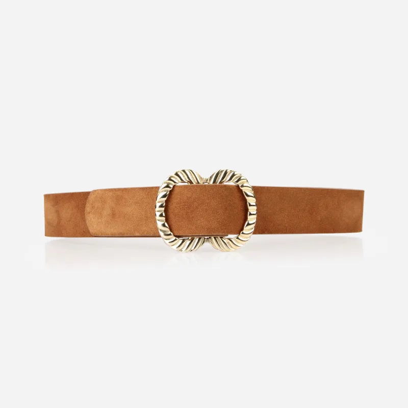 The Infinite Belt Gold Lion Suede sold by Poppy Barley