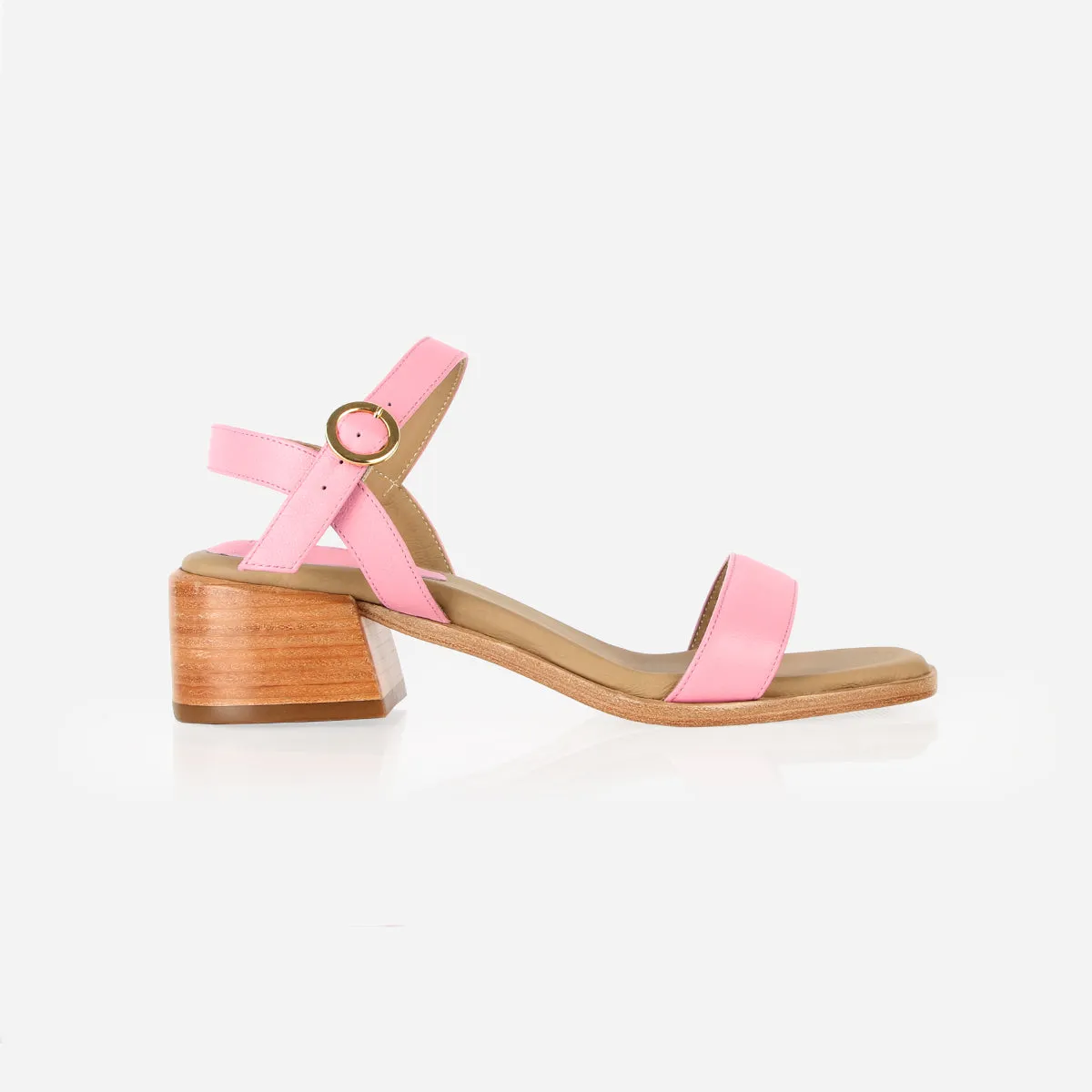 The Social Heeled Sandal Fraîche Rose sold by Poppy Barley