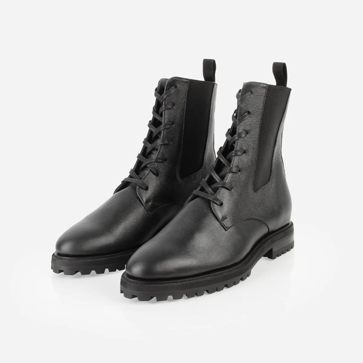 The Kit Combat Boot Black Micro Pebble sold by Poppy Barley product image thumbnail 5