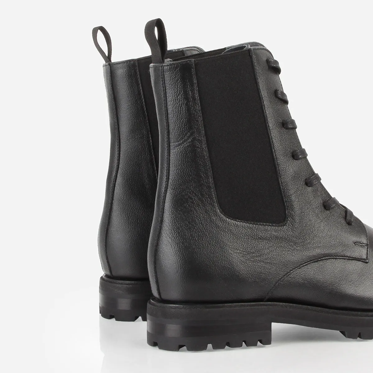 The Kit Combat Boot Black Micro Pebble sold by Poppy Barley product image thumbnail 4