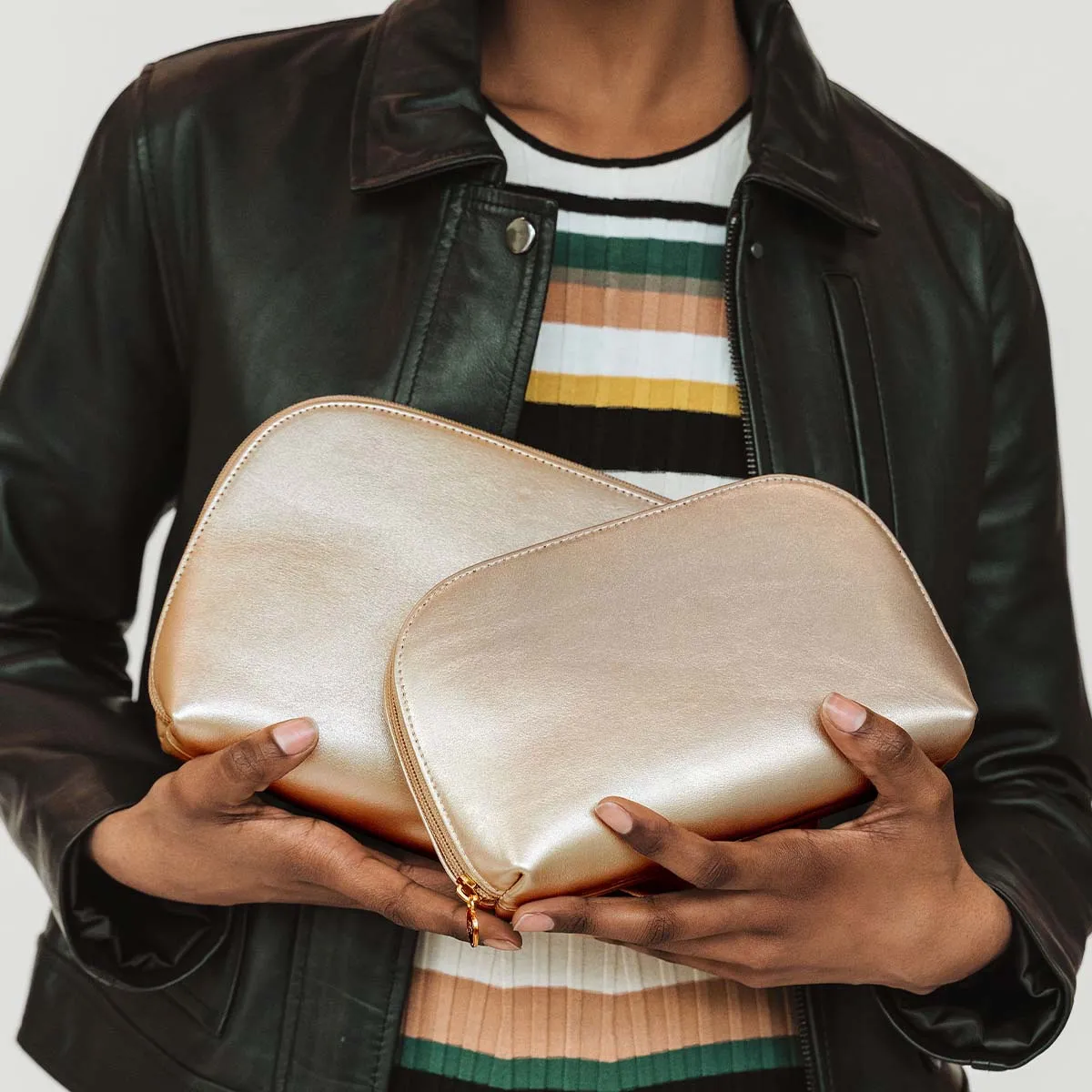 The Universal Pouch Medium Champagne sold by Poppy Barley product image thumbnail 4