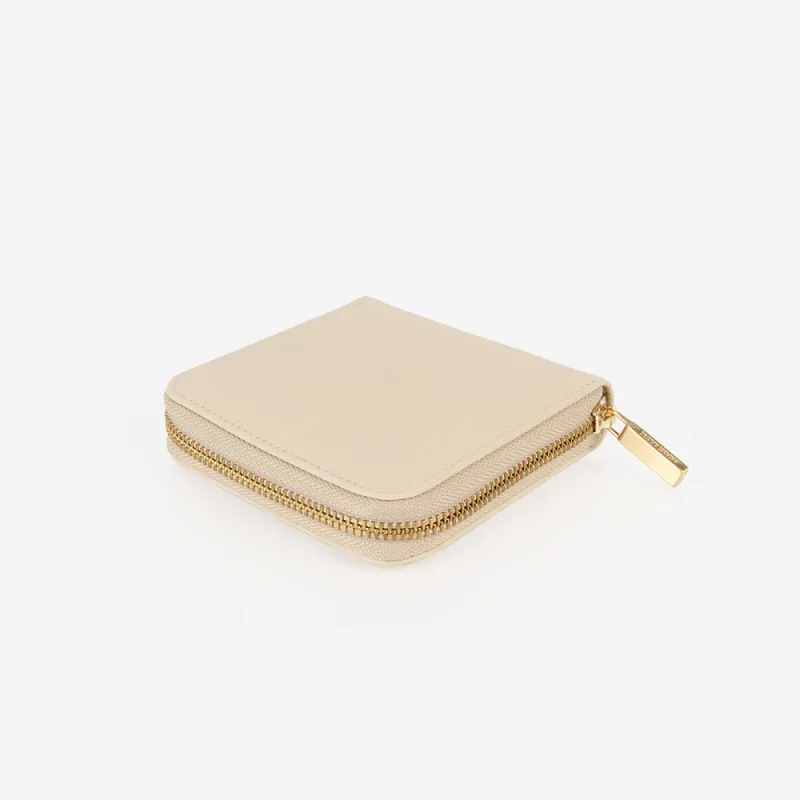 The Fraîche Small Zip Around Wallet Café au Lait sold by Poppy Barley