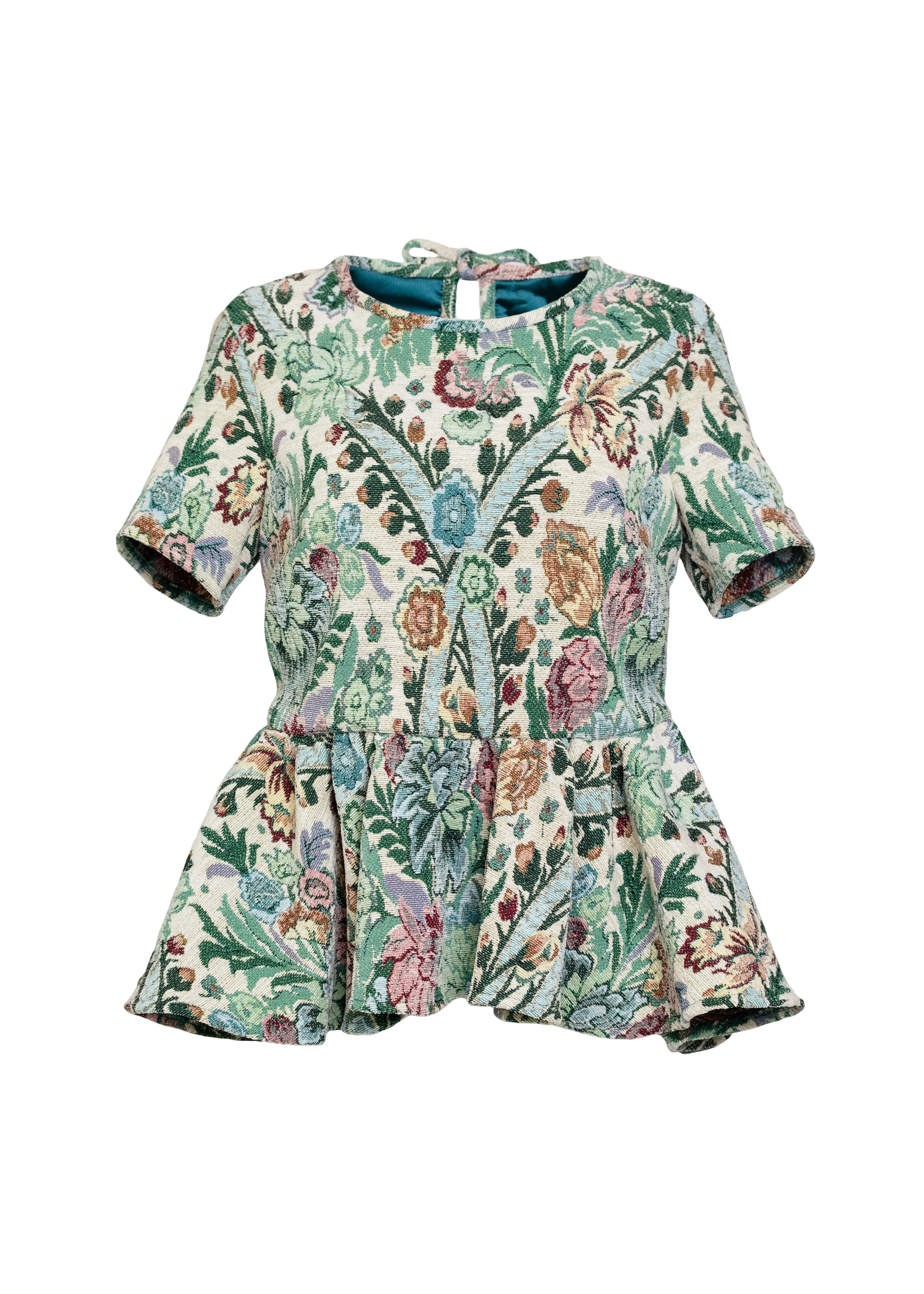 Jacquard Floral Short Sleeve Top sold by Hilary Macmillan product image thumbnail 2