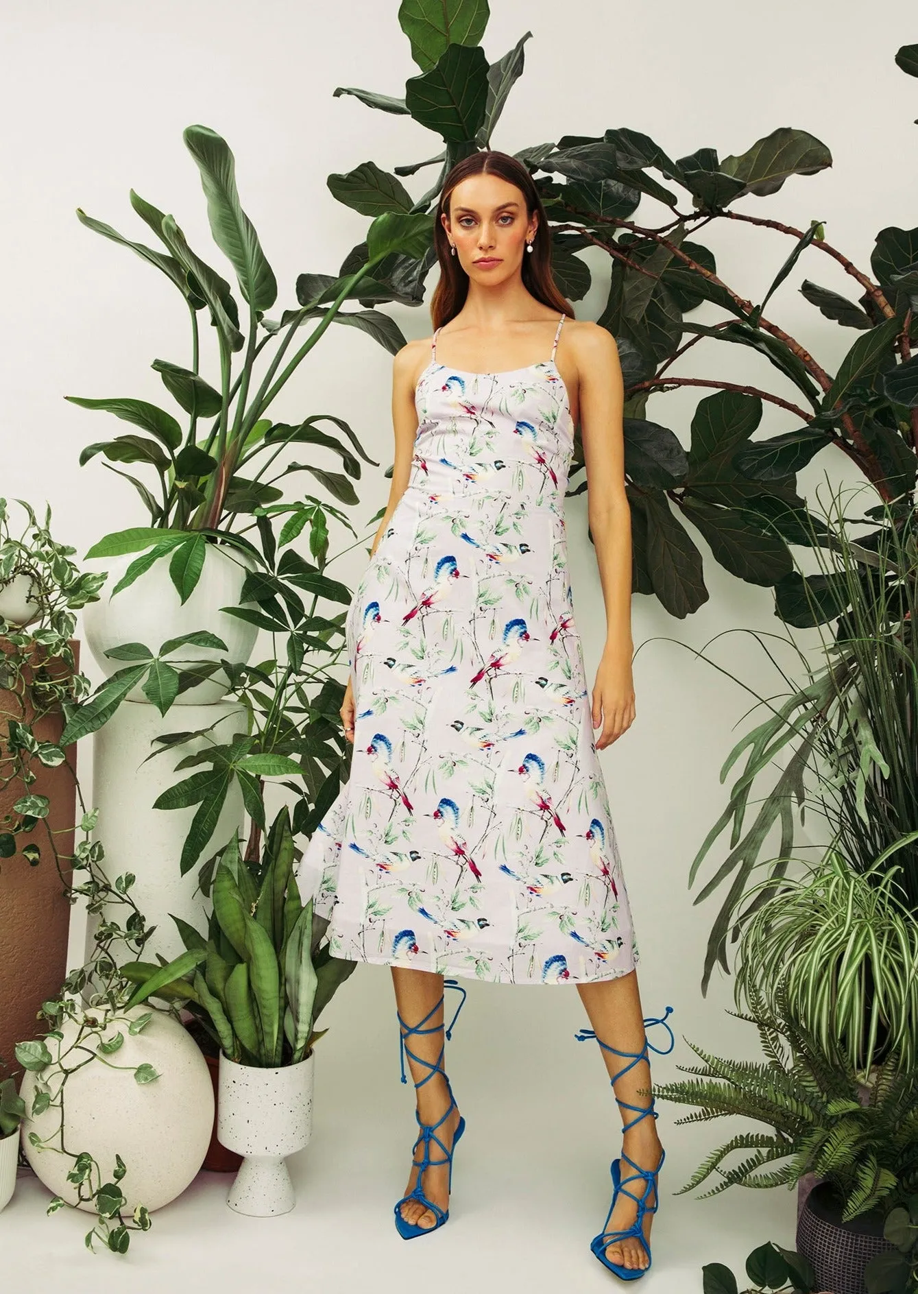 Lace Up Back Midi Dress sold by Hilary Macmillan product image thumbnail 3