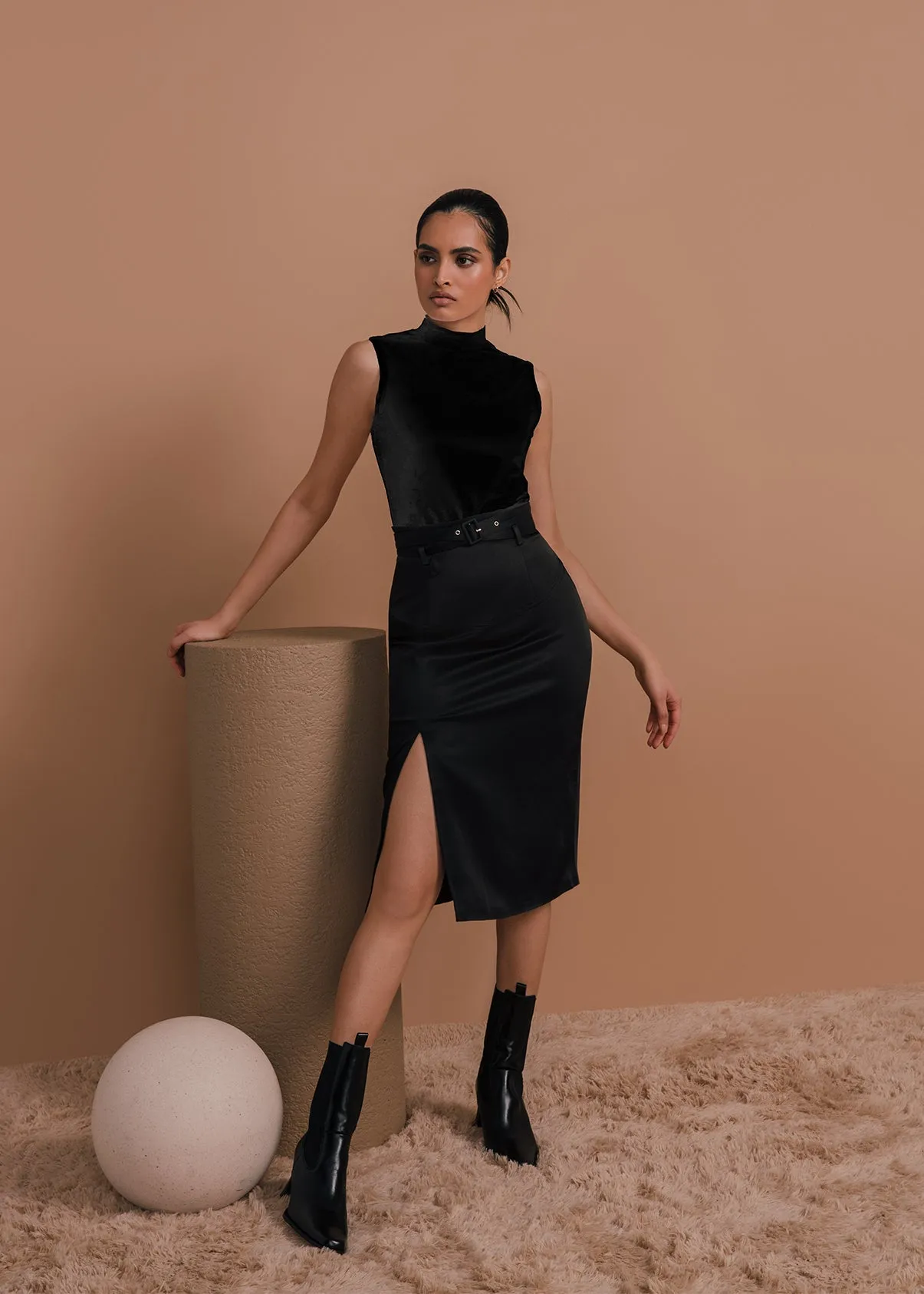Mock Neck Sleeveless Turtleneck sold by Hilary Macmillan product image thumbnail 2