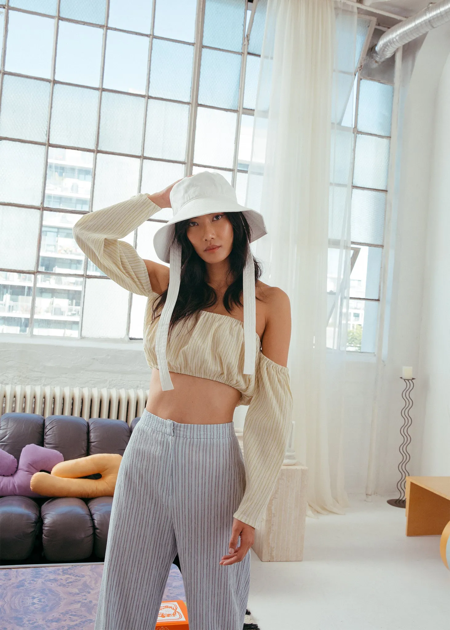 Seersucker Crop Top sold by Hilary Macmillan product image thumbnail 3