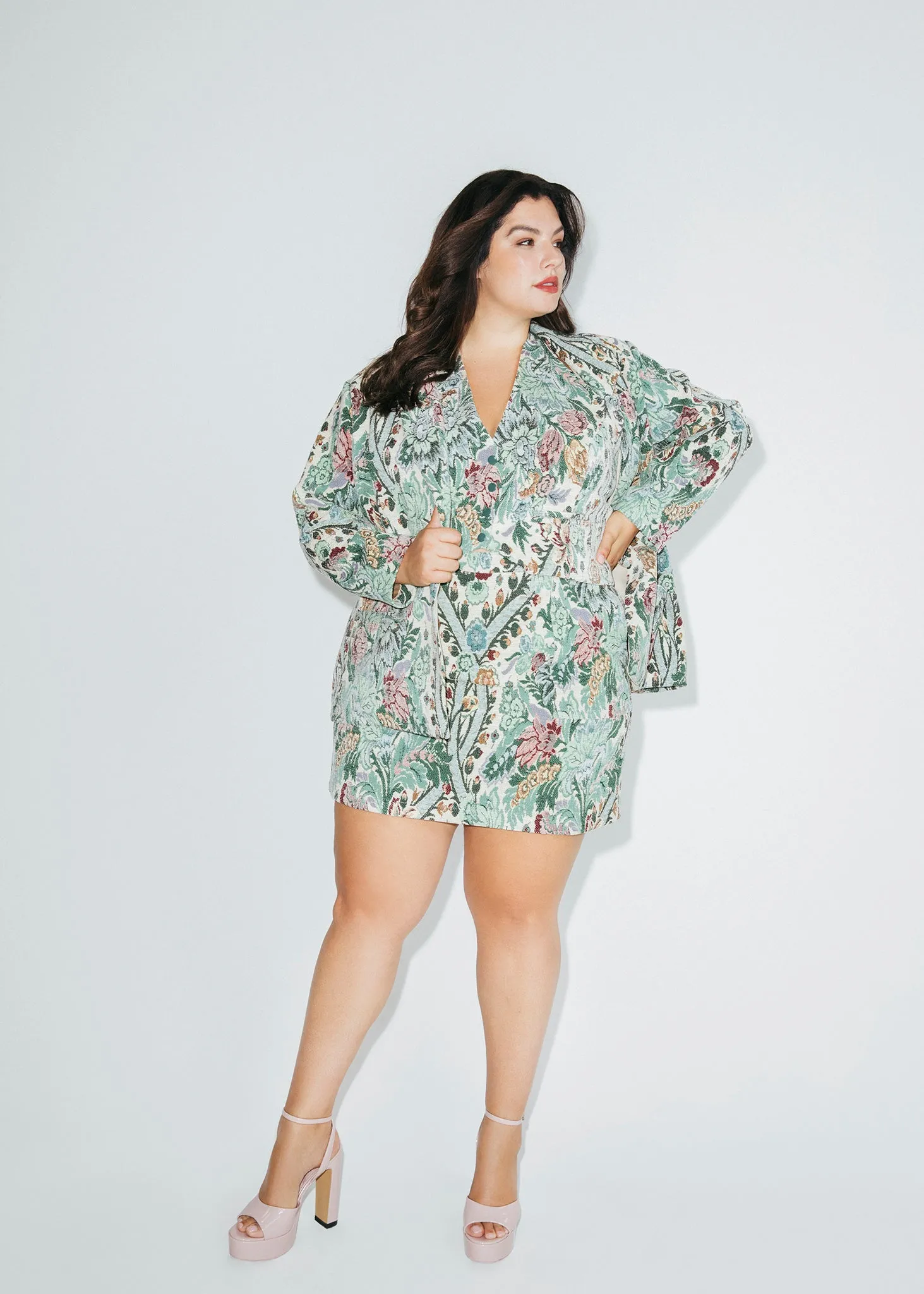 Jacquard Floral Blazer sold by Hilary Macmillan product image thumbnail 4