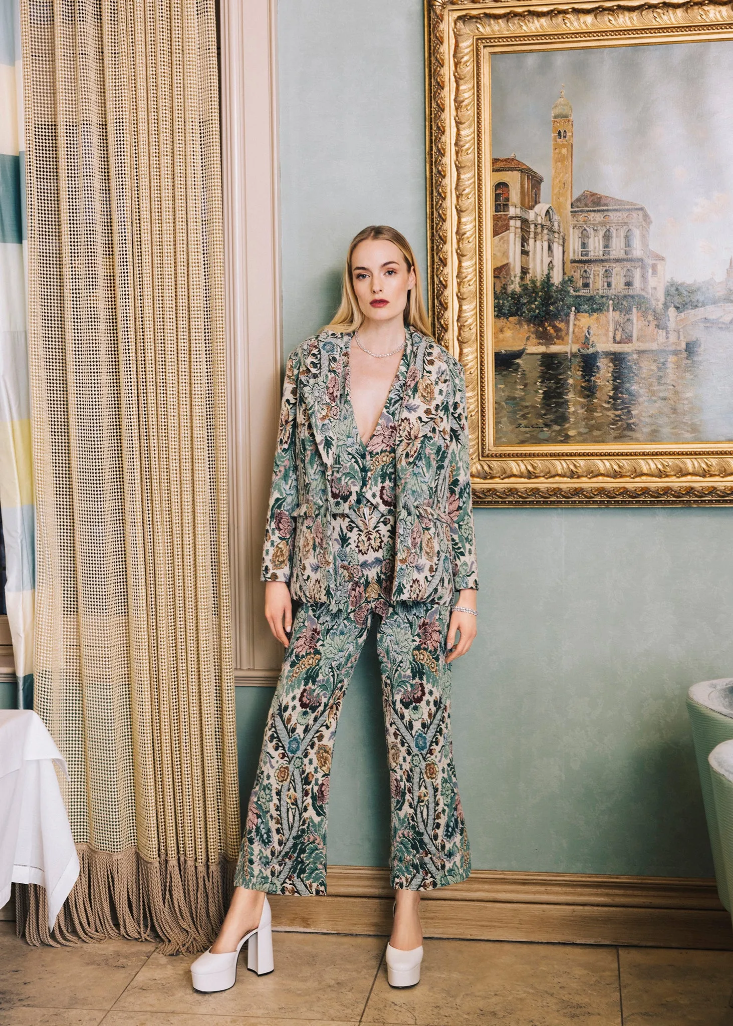 Jacquard Floral Blazer sold by Hilary Macmillan product image thumbnail 2