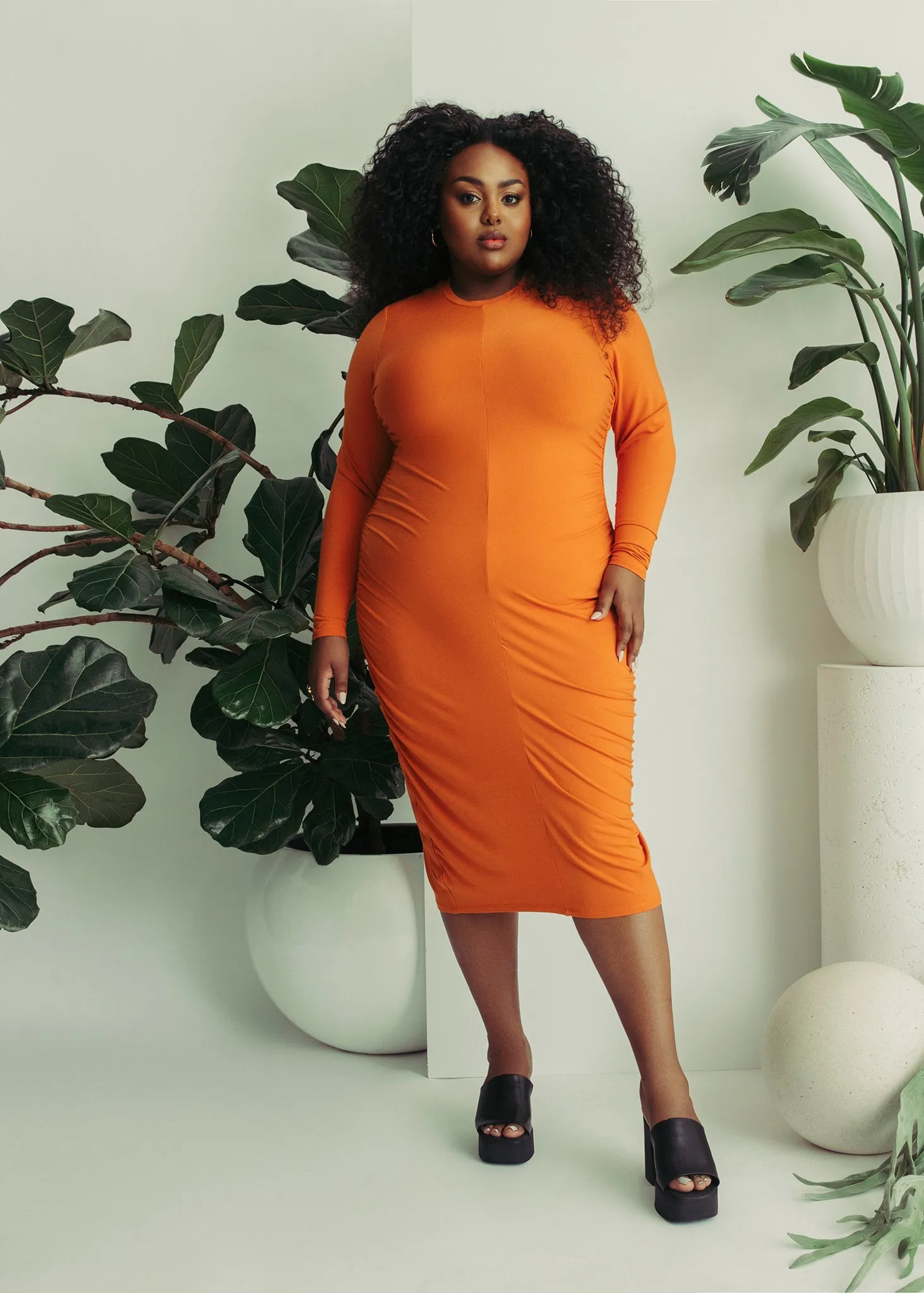 Ruched Long Sleeve Dress sold by Hilary Macmillan product image thumbnail 3