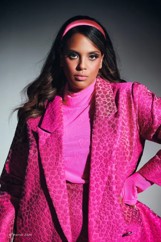 Barbie® Pink Boyfriend Blazer made by Hilary Macmillan