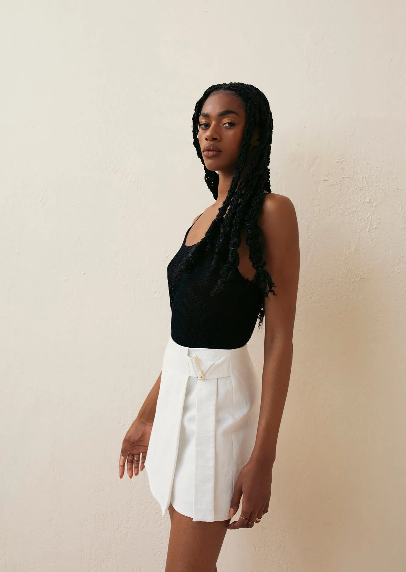Linen Canvas Mini Skirt sold by Hilary Macmillan product image thumbnail 2