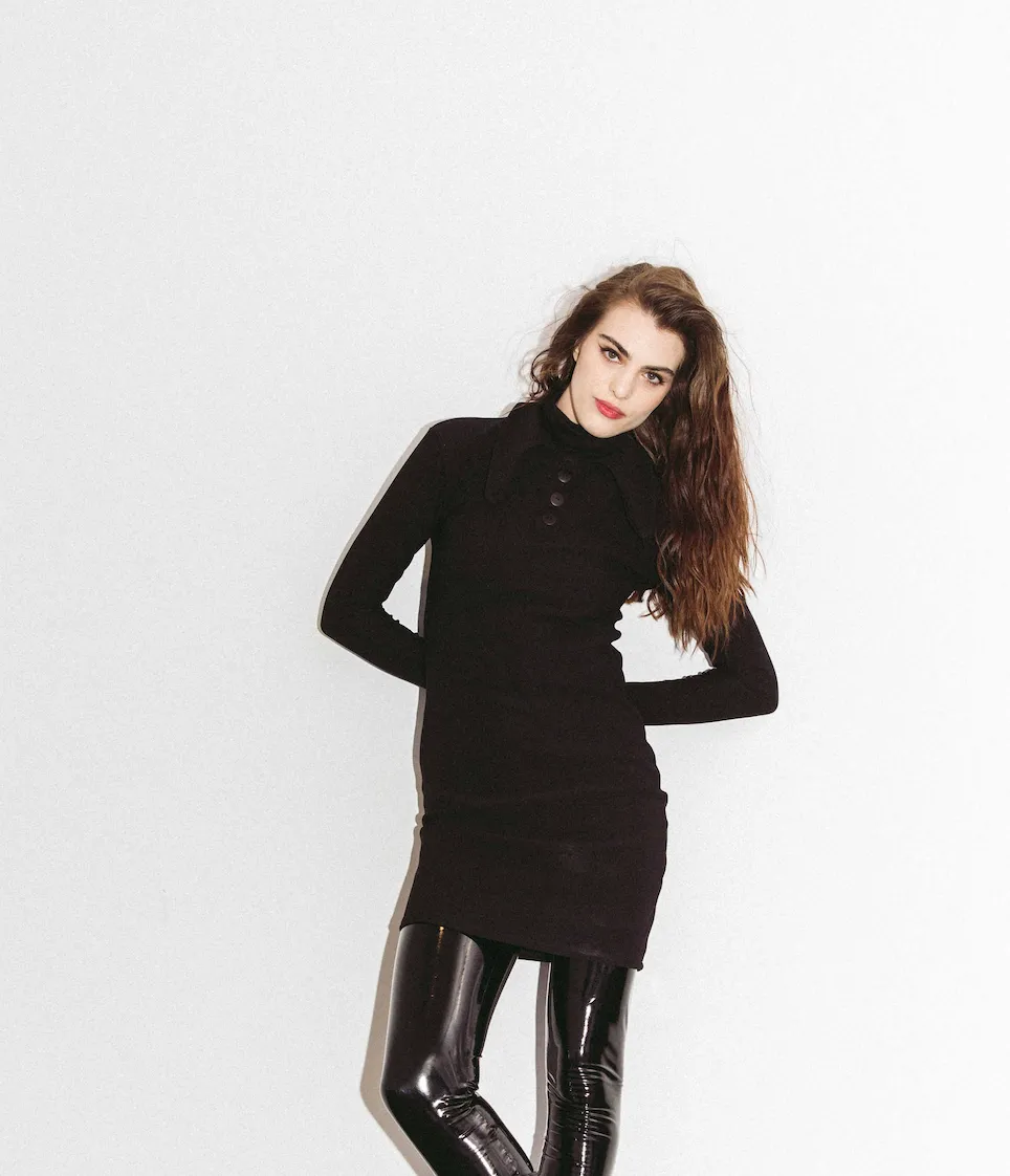 Ribbed Dress with Statement Collar sold by Hilary Macmillan product image thumbnail 5