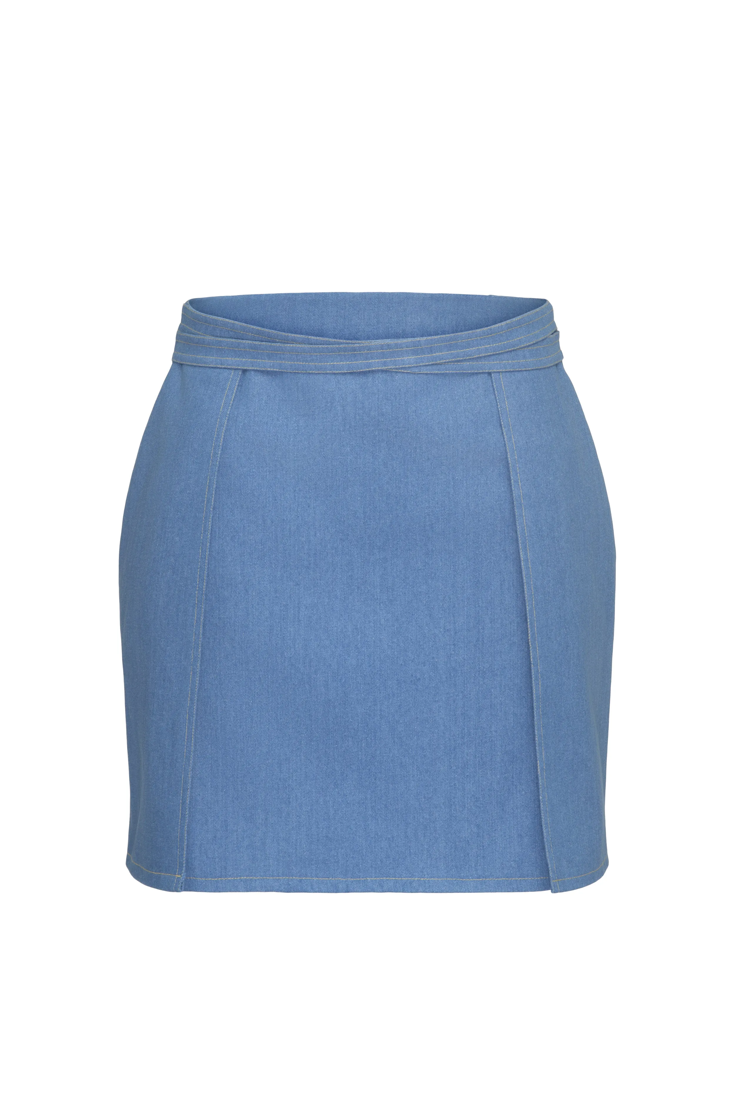 Criss Cross Denim Mini Skirt sold by Hilary Macmillan product image thumbnail 3