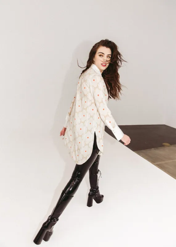 Geometric Print Long Blouse made by Hilary Macmillan