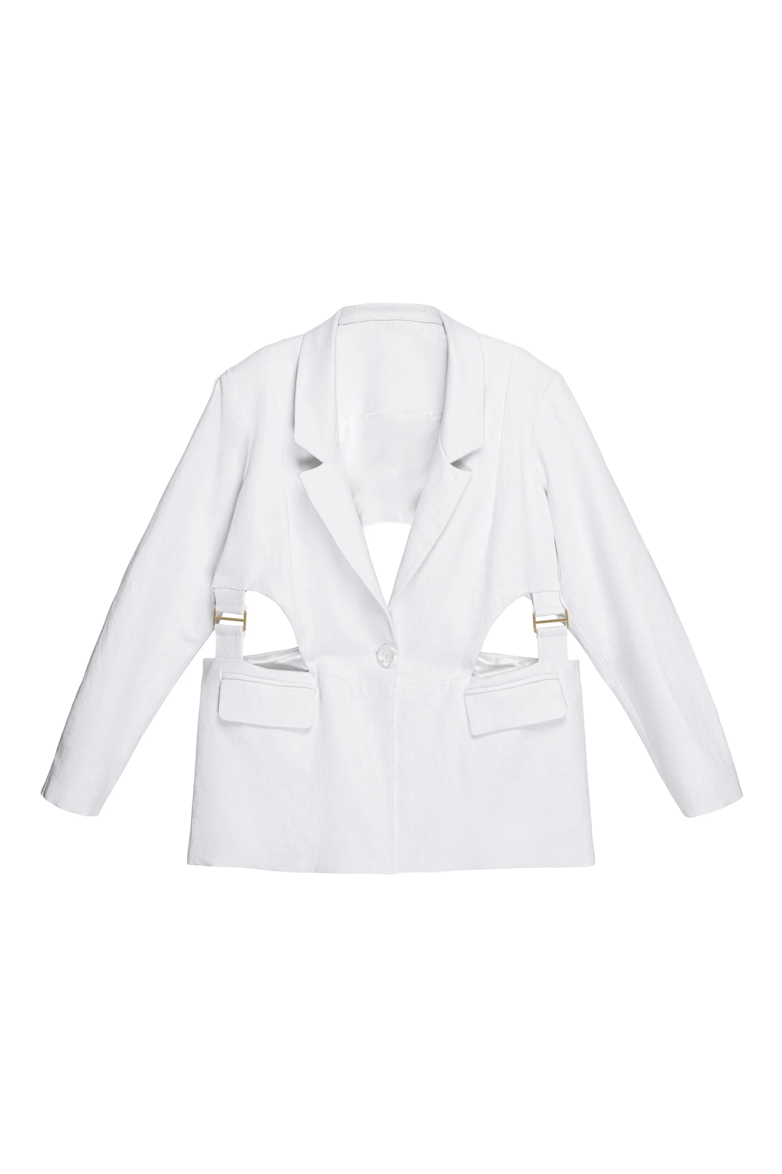 Linen Canvas Cut Out Blazer sold by Hilary Macmillan product image thumbnail 4