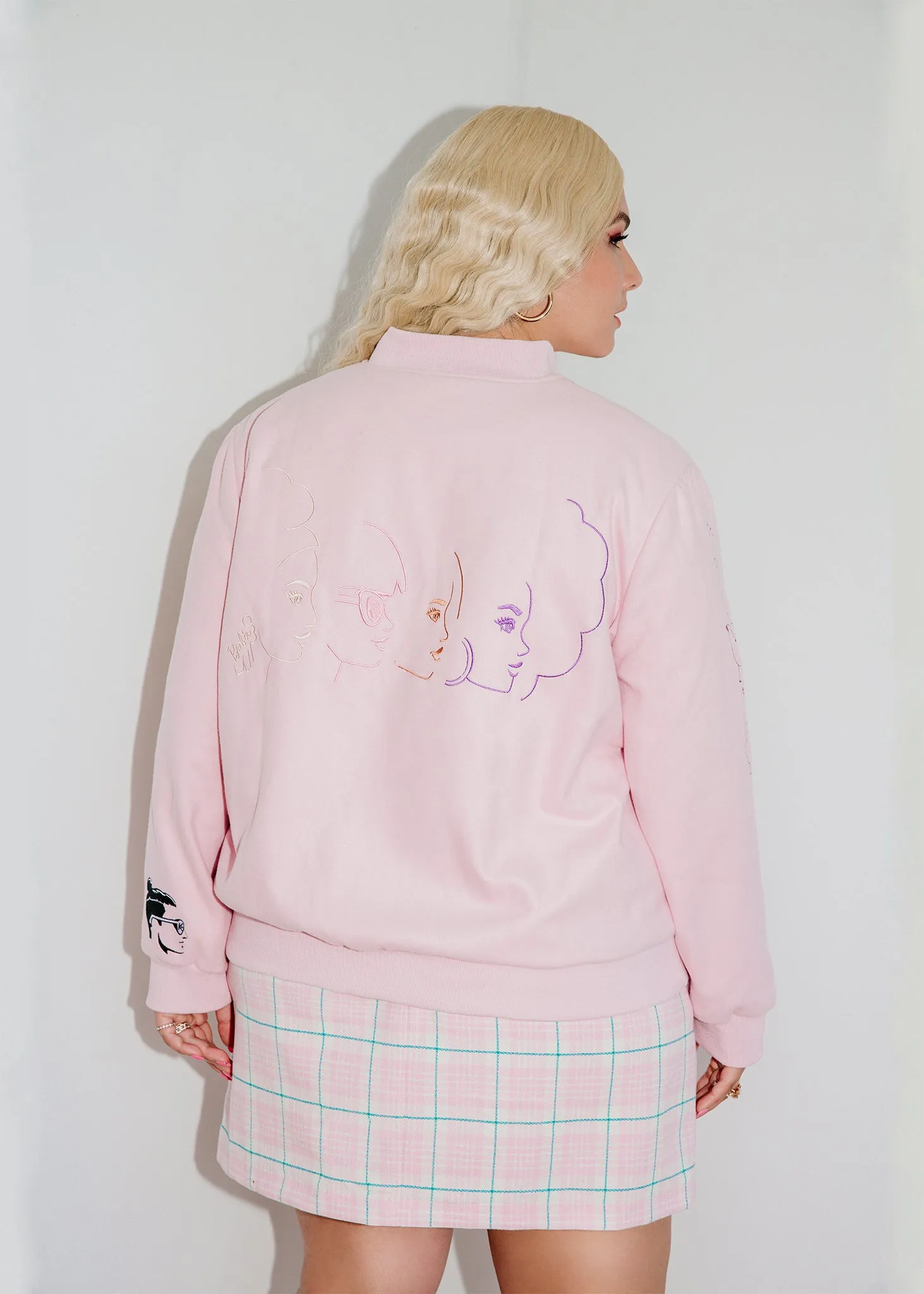 Pink Barbie Patch Varsity Jacket Sample sold by Hilary Macmillan