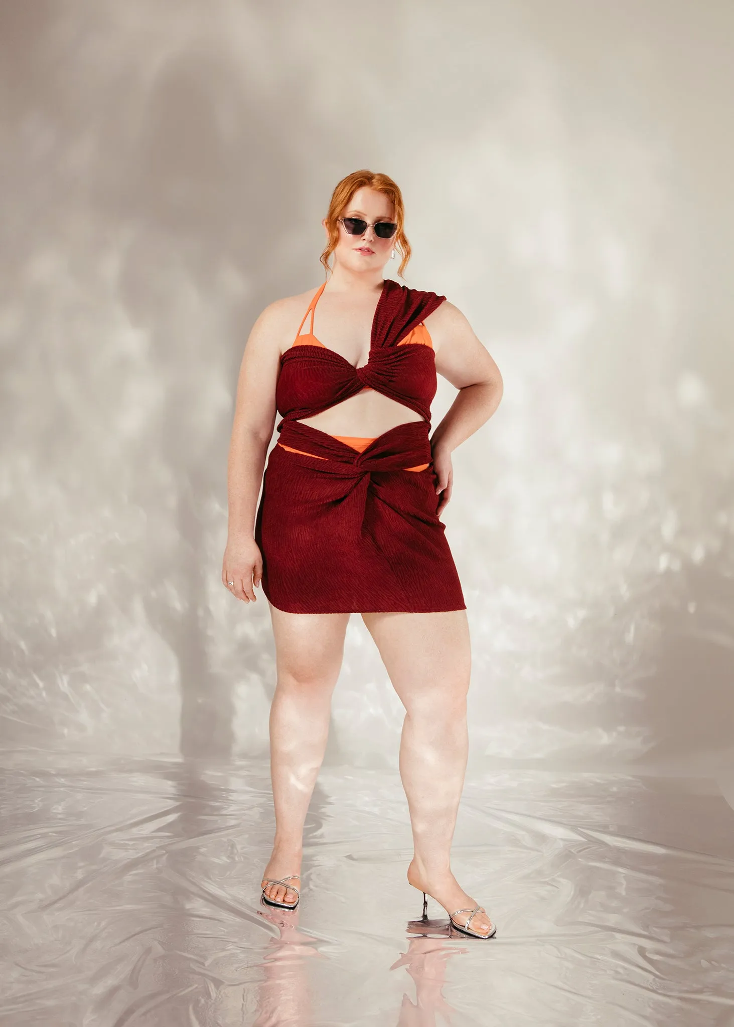 Amara Twist Front Cover Up Skirt sold by Hilary Macmillan