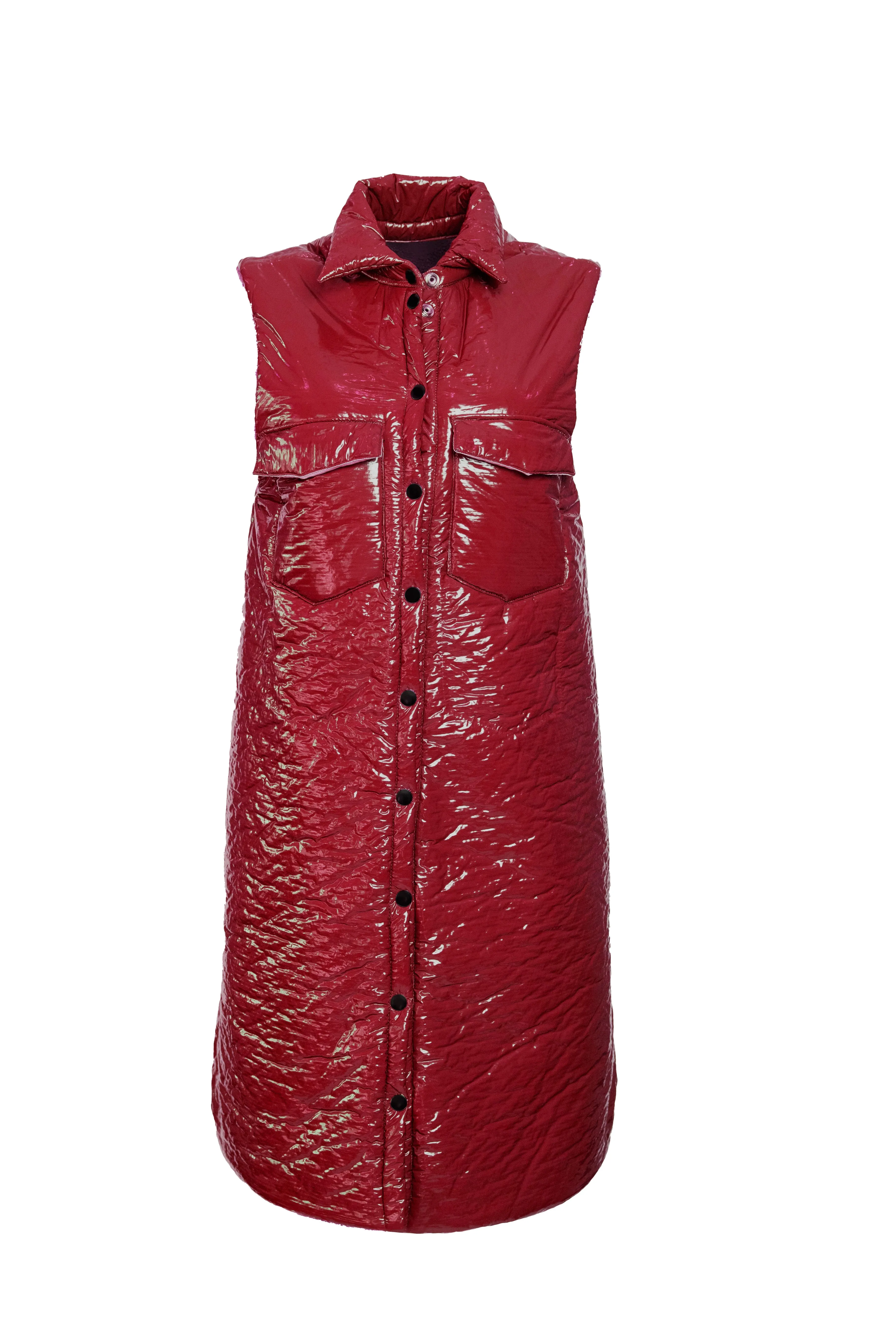 Patent & 'Shearling' Vest sold by Hilary Macmillan product image thumbnail 3