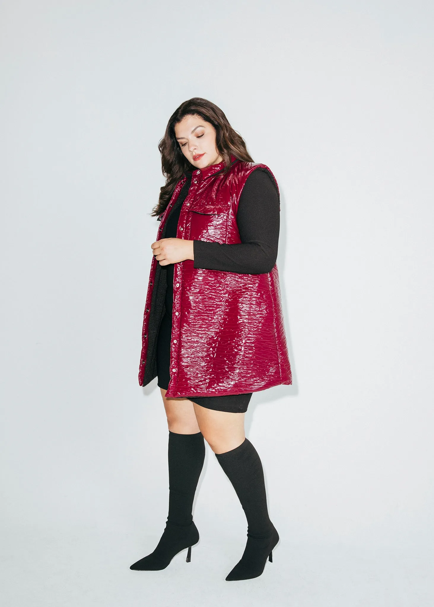 Patent & 'Shearling' Vest sold by Hilary Macmillan product image thumbnail 2