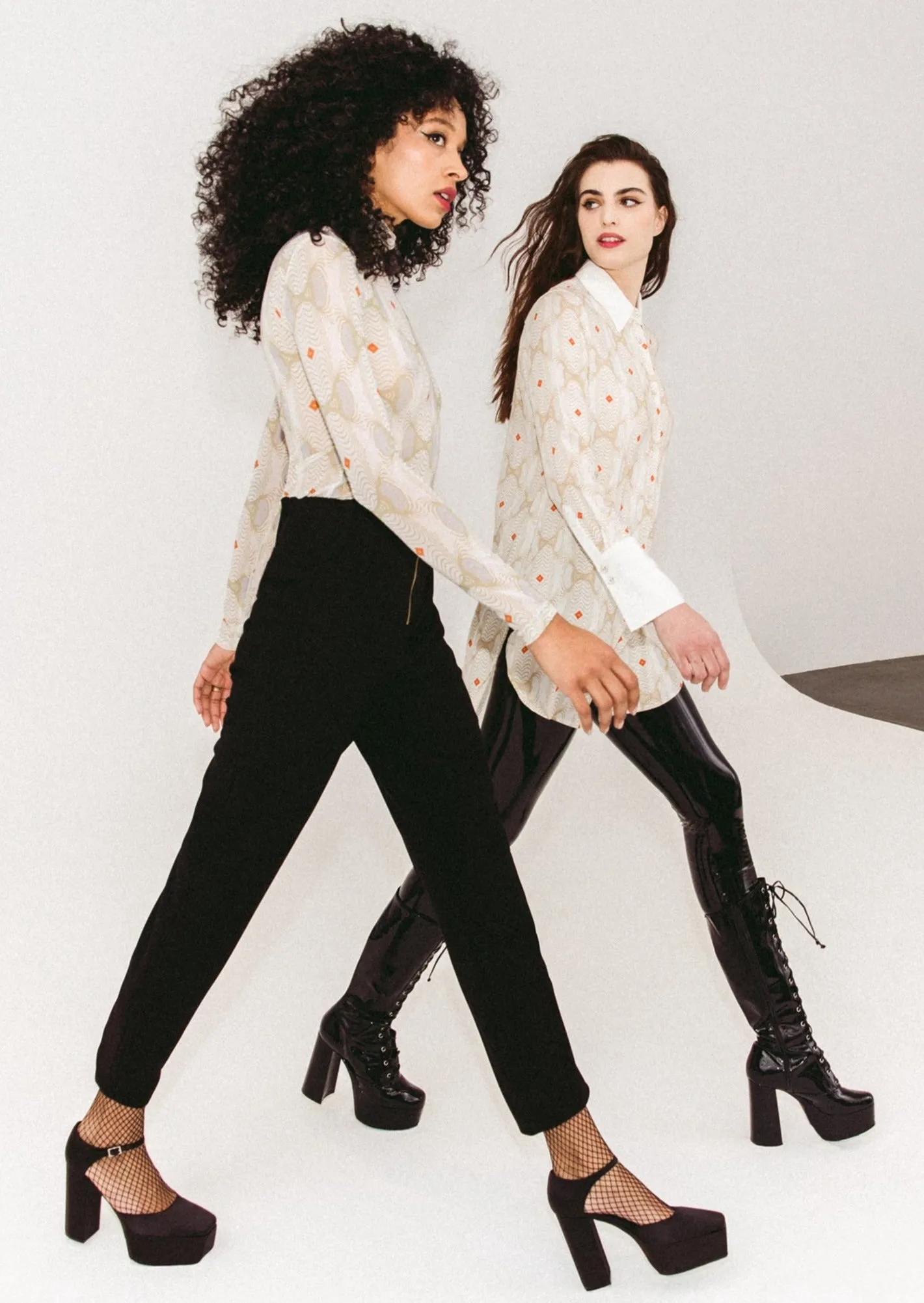 Printed Mesh Turtleneck sold by Hilary Macmillan product image thumbnail 2