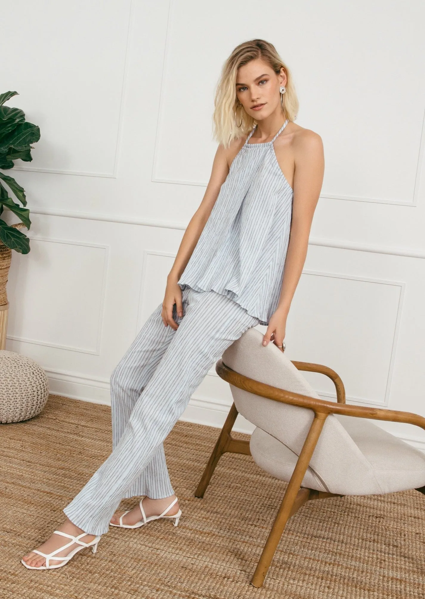 Seersucker Flare Pants sold by Hilary Macmillan