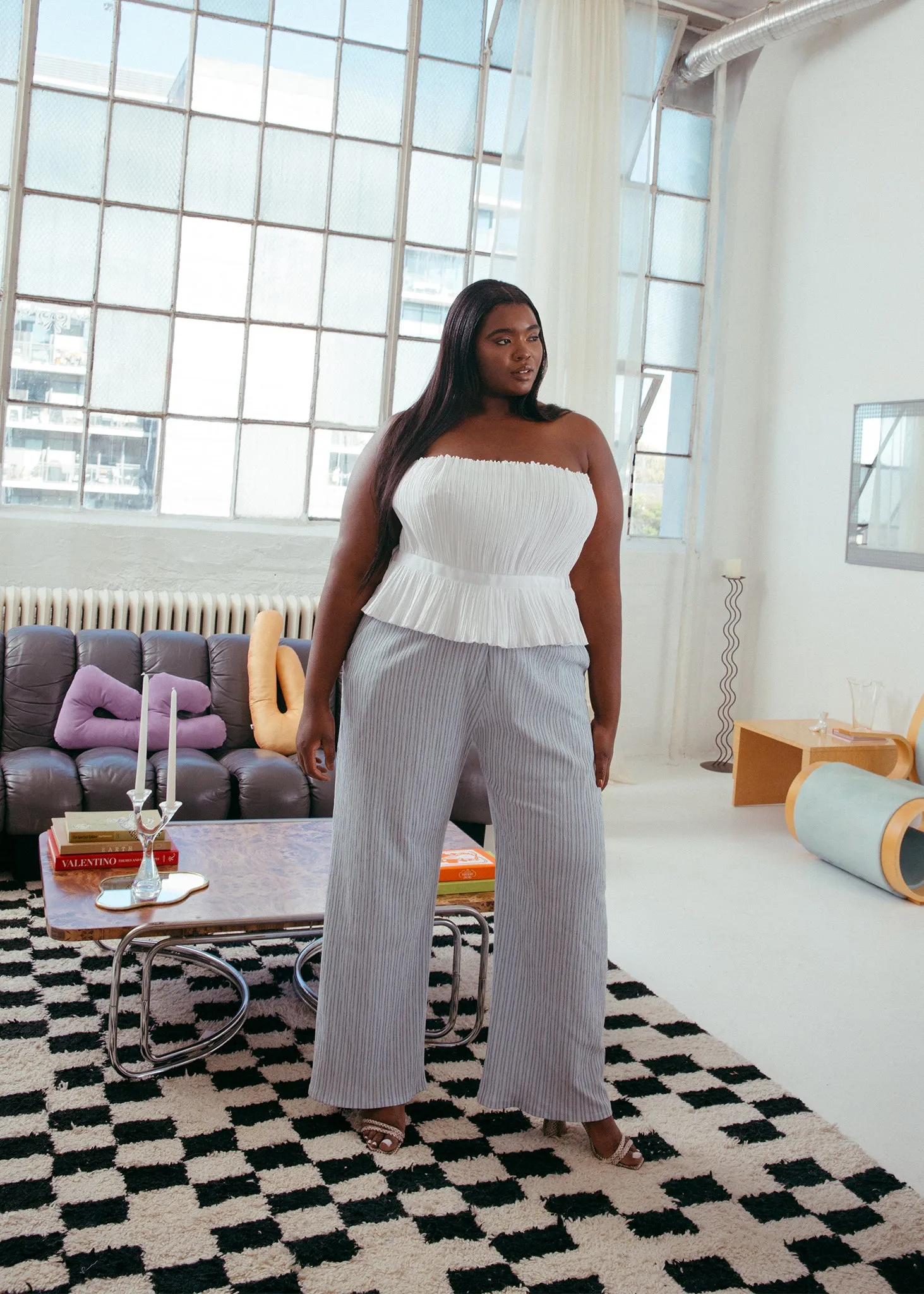 Seersucker Flare Pants sold by Hilary Macmillan product image thumbnail 3