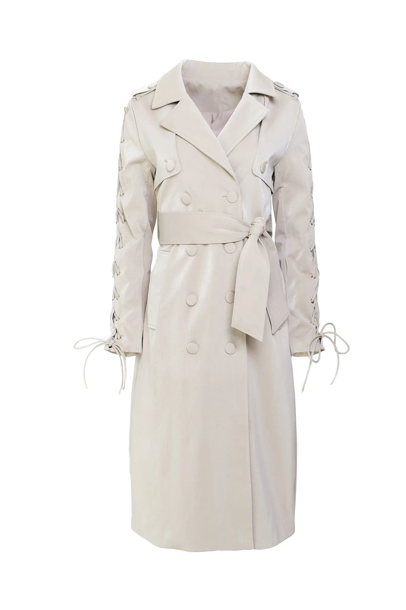 Lace-Up Back Trench Coat sold by Hilary Macmillan product image thumbnail 3
