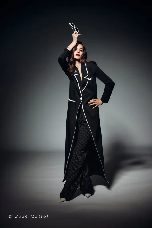 Barbie® Long Piped Fitted Jacket made by Hilary Macmillan
