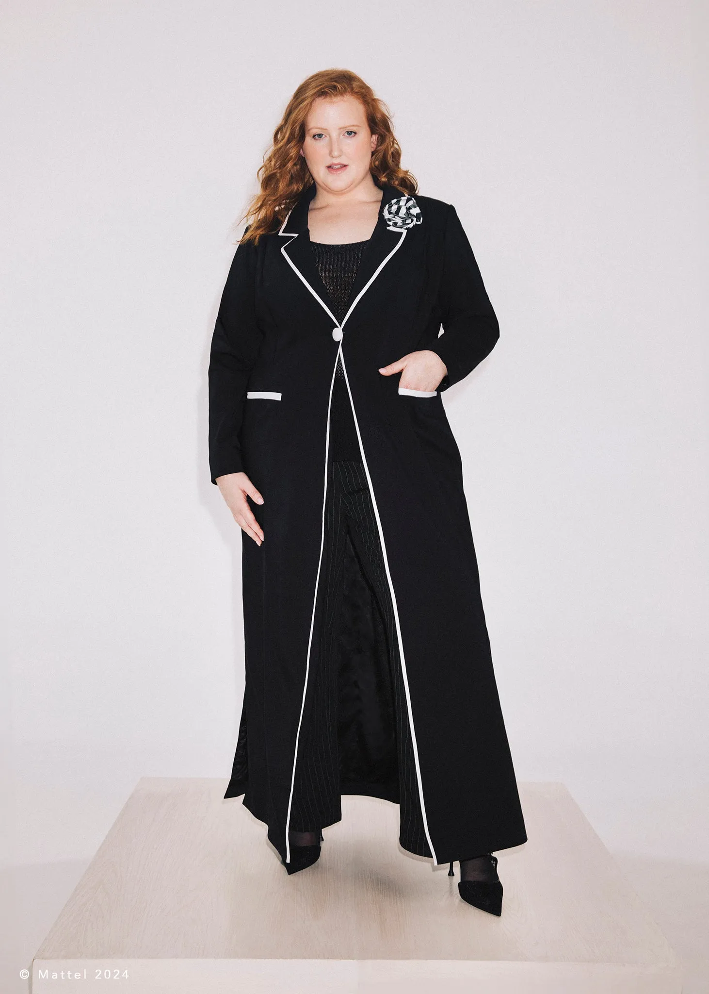 Barbie® Long Piped Fitted Jacket sold by Hilary Macmillan product image thumbnail 3