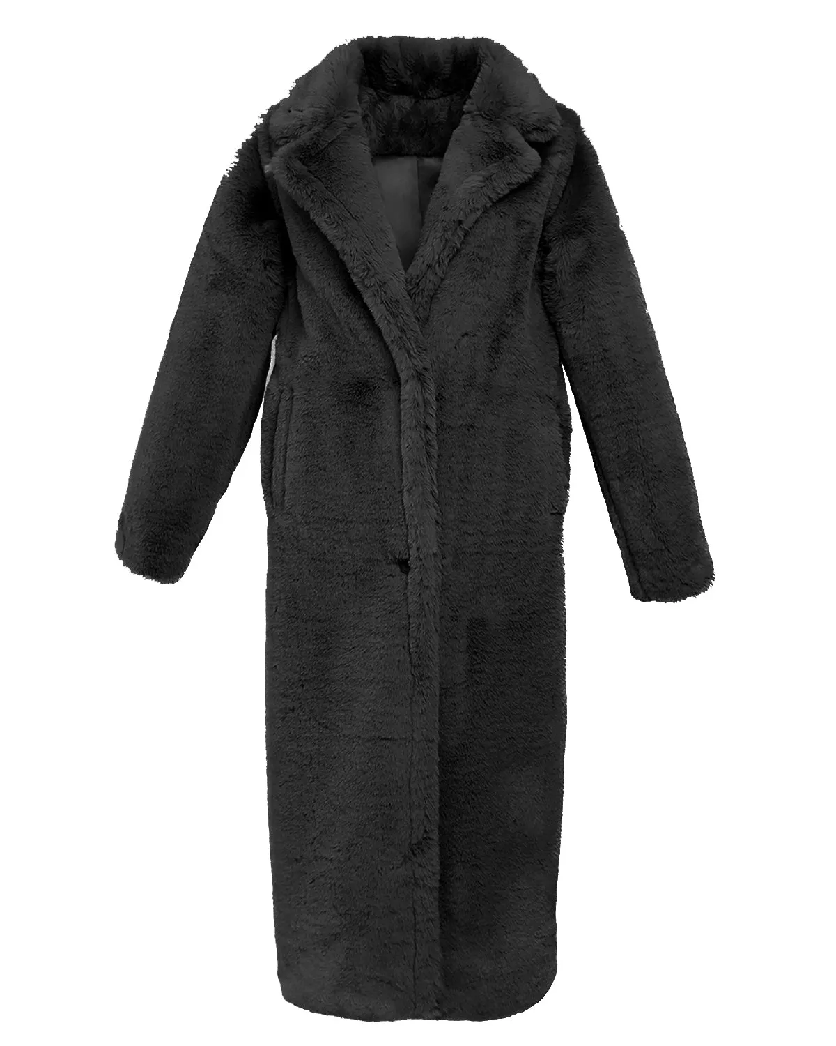 Long Black Teddy Coat sold by Hilary Macmillan product image thumbnail 5