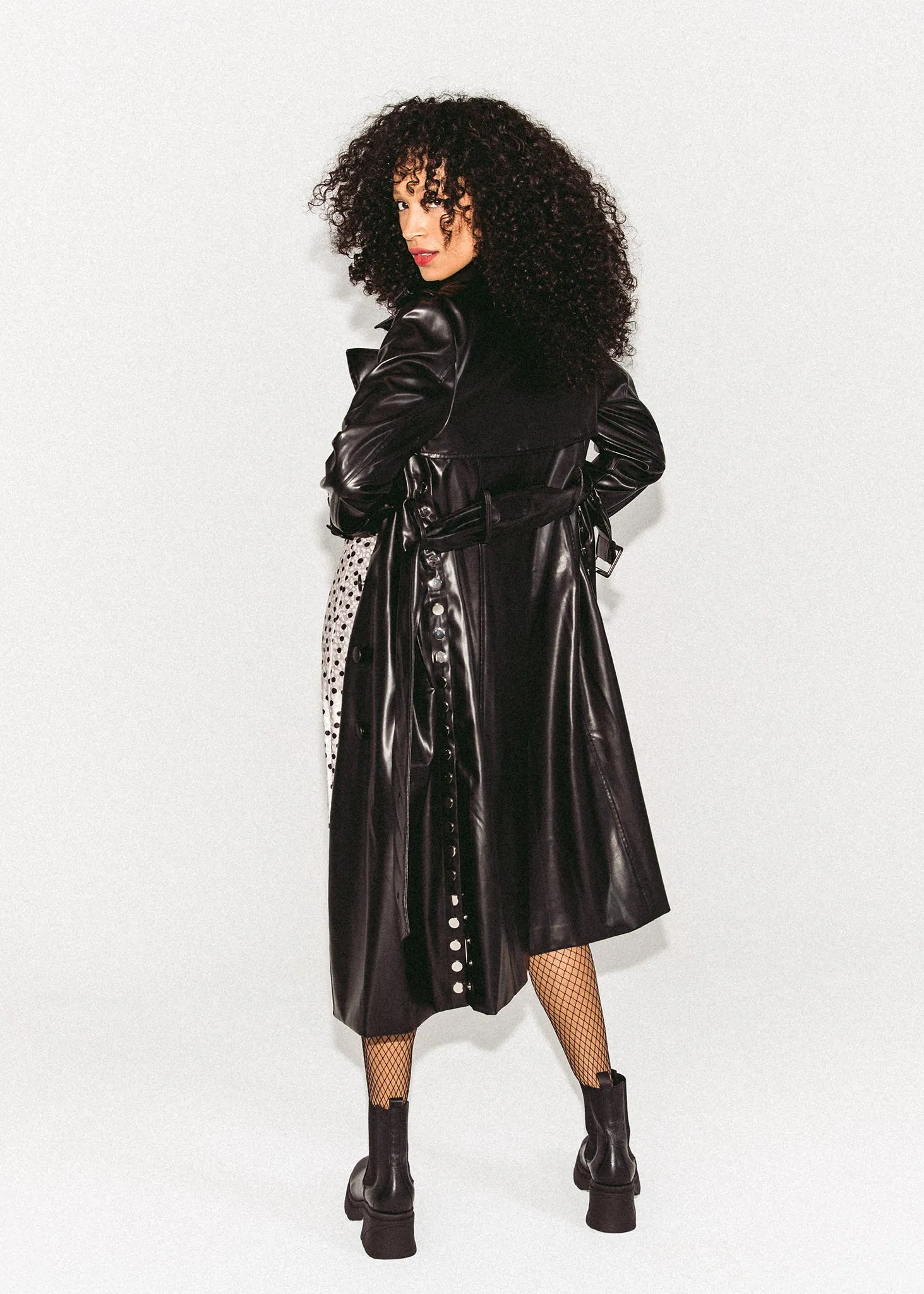 Black Side Snap Trench sold by Hilary Macmillan product image thumbnail 2