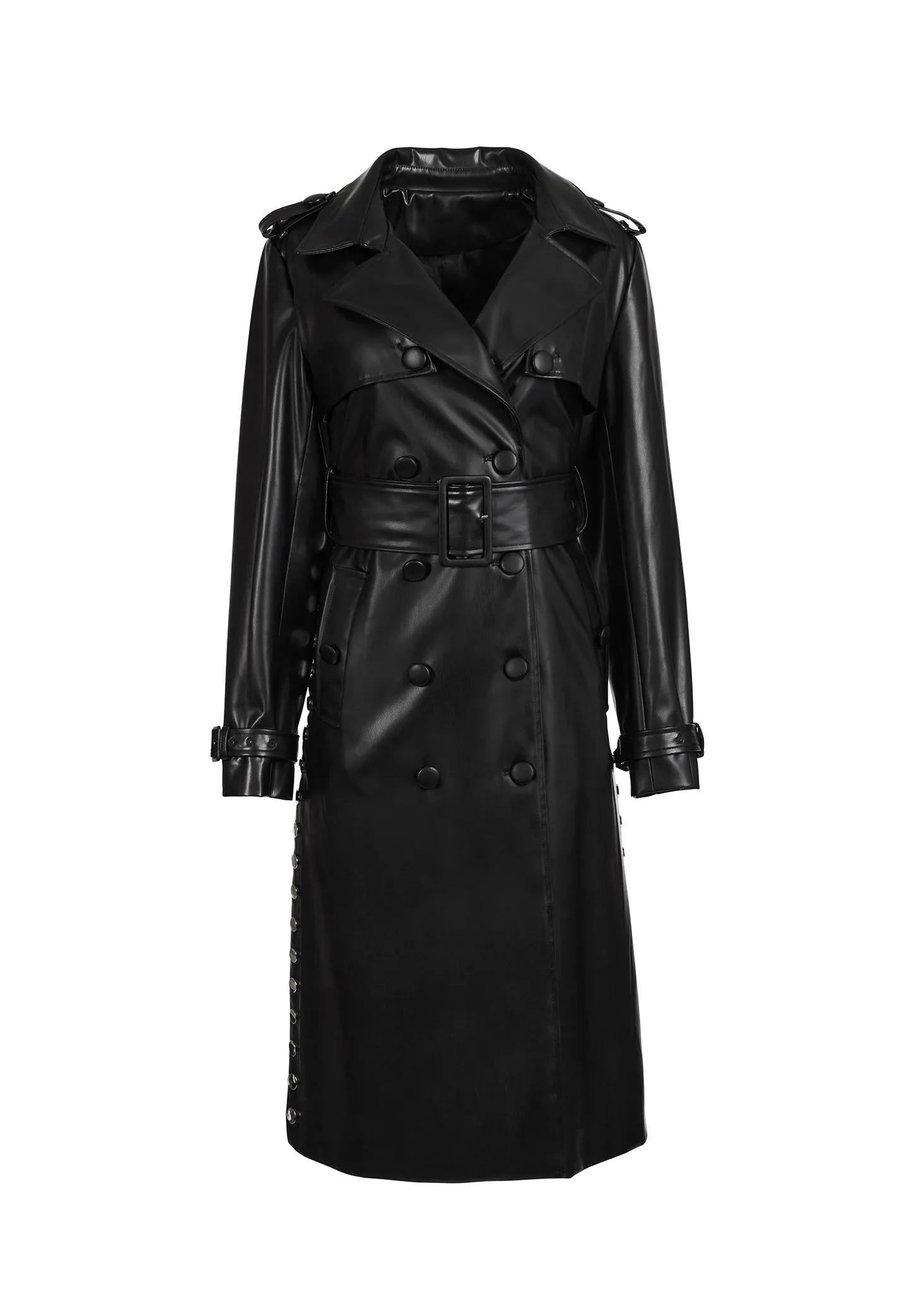 Black Side Snap Trench sold by Hilary Macmillan product image thumbnail 3