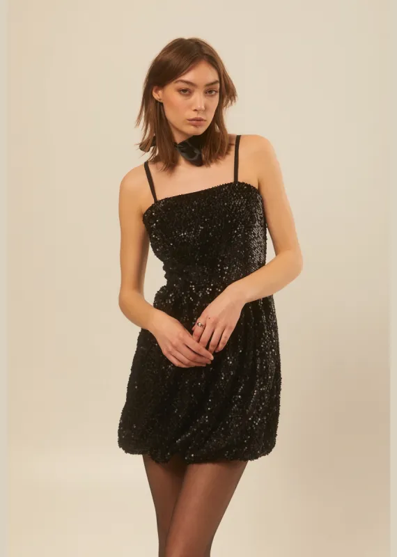 Sequin Bubble Hem Dress made by Hilary Macmillan