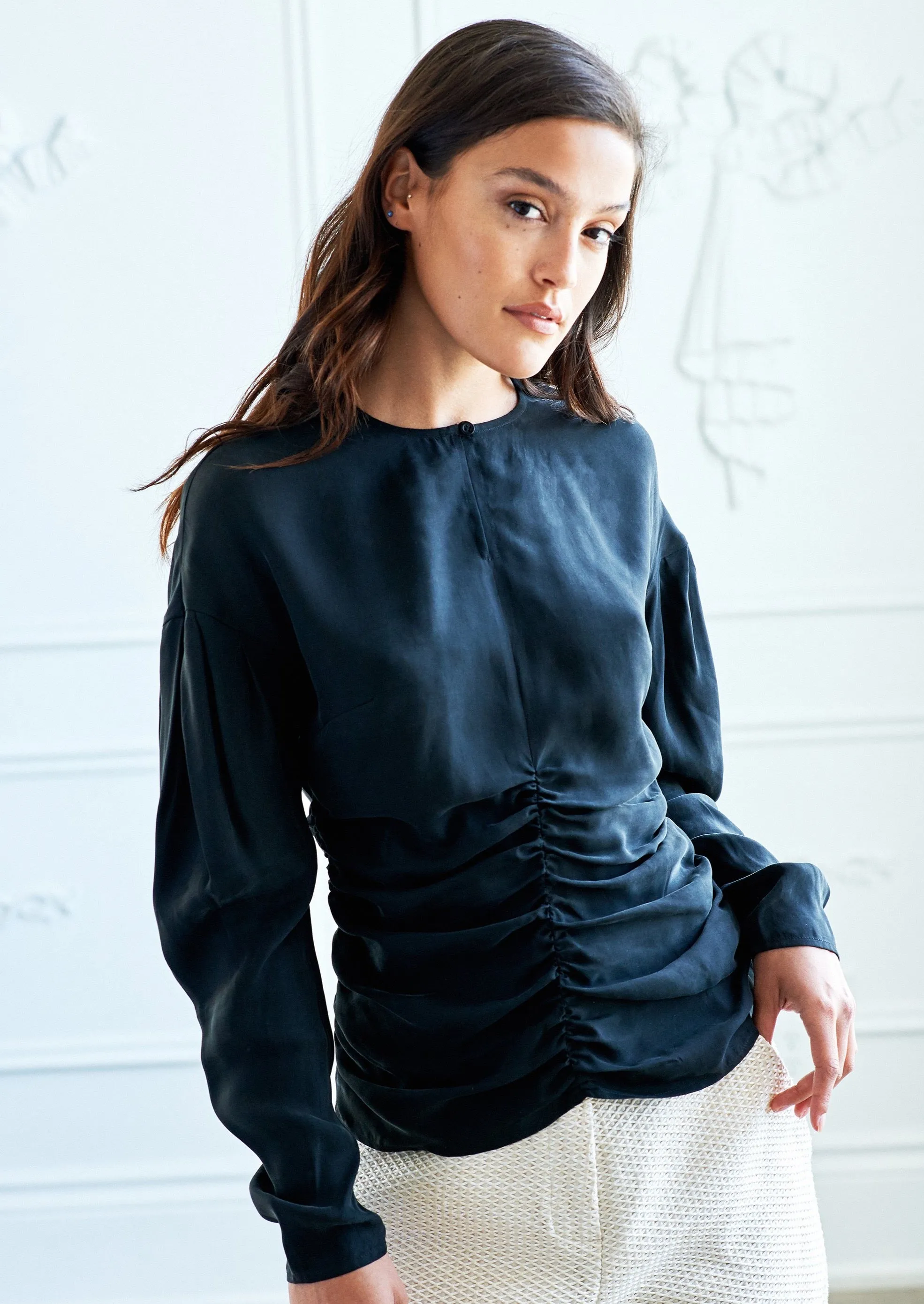 Ruched Keyhole Blouse sold by Hilary Macmillan product image thumbnail 3